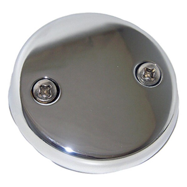 Larsen Supply Co 03-1425 2 Hole Chrome Drain Waste & Overflow Face Plate 664203 - main